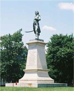 General Hugh Mercer Memorial Statue in Washington Avenue Historic District, Fredericksburg, VA