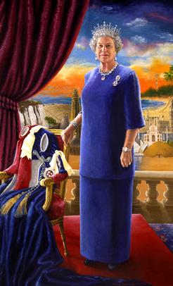 Portrait of HM Queen Elizabeth II by Chinwe Chukwuogo-Roy