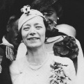 Dora Metcalf at her wedding in 1935