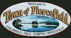 Town of Piercefield sign