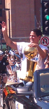 Mark Cuban at the Championship parade
