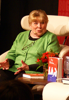 Weldon at the Copenhagen Book Fair in 2008