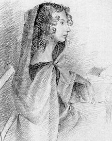 A sketch of Anne Brontë by sister Charlotte, circa 1834
