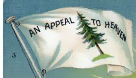 Pine tree flag of the New England ships detail, 1885 History of US flags med (cropped)