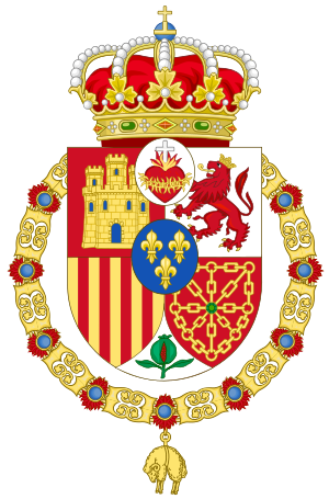 Coat of Arms used by the supporters of the Carlist Claimants to the Spanish Throne (adopted c.1890)