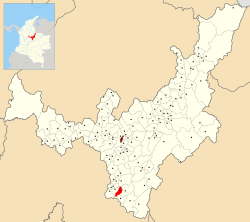 Location of the municipality and town of Almeida, Boyacá in the Boyacá Department of Colombia.