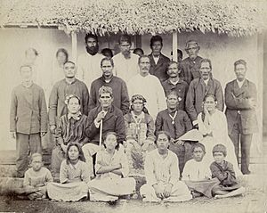 Famille royale et chefs de Rimatara en 1889
