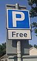 Free parking sign cropped