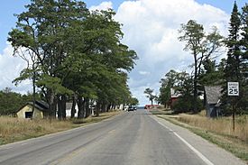 Looking north on the former M-209