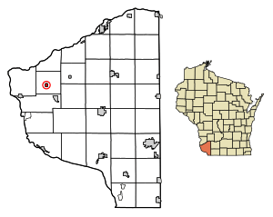 Location of Patch Grove in Grant County, Wisconsin.