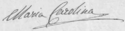 Princess Marie-Caroline's signature