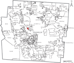 Location of Marble Cliff within Franklin County