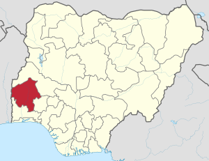 Location of Ọyọ State in Nigeria