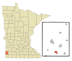 Location of Trosky, Minnesota