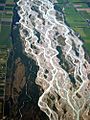 Rakaia River NZ aerial braided