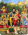 Traditional Indian Print by Artist Raja Ravi Varma