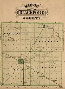 Blackford County, Indiana map from 1876 atlas
