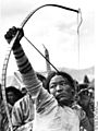 Bundesarchiv Bild 135-S-18-07-16, Tibetexpedition, Volksfest, Bogenschütze