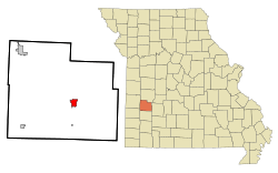 Location of Stockton, Missouri