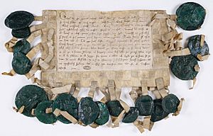 Déclaration de forfaiture rendue par les barons français contre le Comte de Bretagne Pierre Mauclerc. - Archives Nationales - AE-II-231
