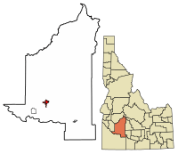 Location of Mountain Home in Elmore County, Idaho