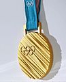 Gold medal of the 2018 Winter Olympics in in Pyeongchang