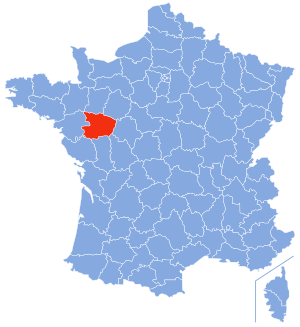 Location of Maine-et-Loire in France
