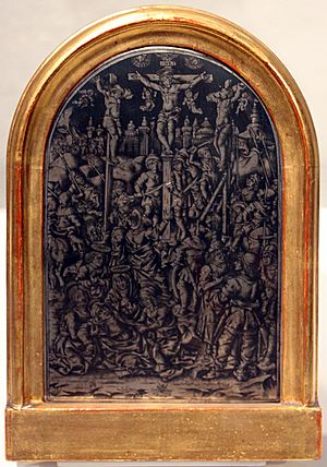 Maso finiguerra, crocifissione, 1460-64 ca. (bargello)