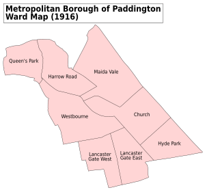 Paddington Met. B Ward Map 1916