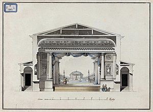 Quarenghi Cross section of the Hermitage Theatre