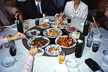 Restaurant serving turntable restaurant in China, 1987