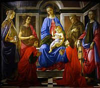 Sandro Botticelli Madonna and Child with Six Saints 01