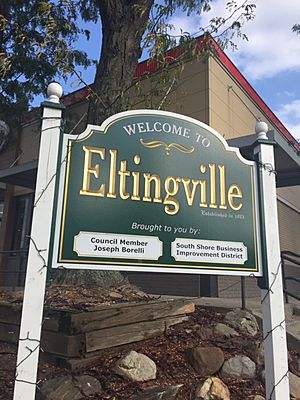 "Welcome to Eltingville" sign, at Richmond Avenue