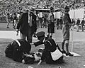 A casualty at the Olympic Games, London, 1948. (7649953728)