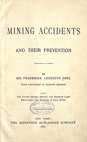 Abel, Frederick Augustus – Mining accidents and their prevention, 1889 – BEIC 10976127