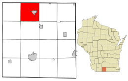 Green County Wisconsin incorporated and unincorporated areas New Glarus (town) highlighted
