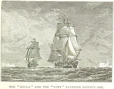 Hecla and Fury entering Baffin's Bay
