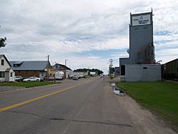 Near the grain elevator within Horace