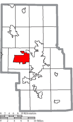Location of Ontario in Richland County