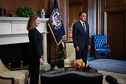 Mitt Romney and Amy Coney Barrett