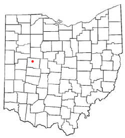 Location of Huntsville, Ohio