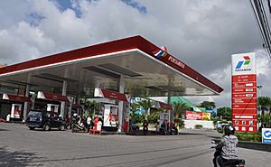 Pertamina filling station, Bali, Indonesia