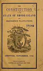 Rhode Island Constitution of 1842