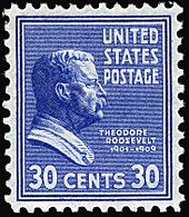 Theodore Roosevelt stamp 30c 1938 issue