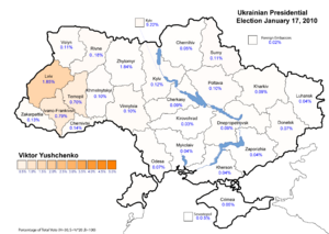 Ukraine Presidential Jan 2010 Vote (Yushchenko)