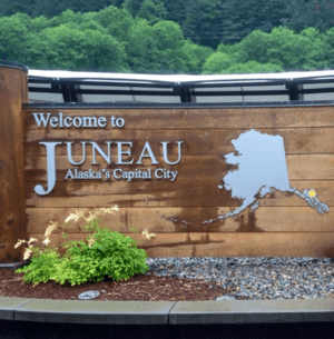 Welcome to Juneau sign