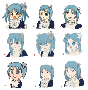 Wikipe-tan in Different Anime Styles