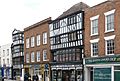 Black & white Tudor buildings in Tewkesbury, England arp