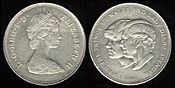 British coin 25p (1981)