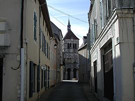 The tower of the church in Ébreuil
